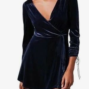 Blue Velvet Urban Outfitters Romper